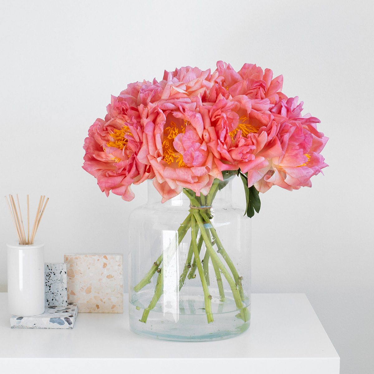 Coral Peonies original