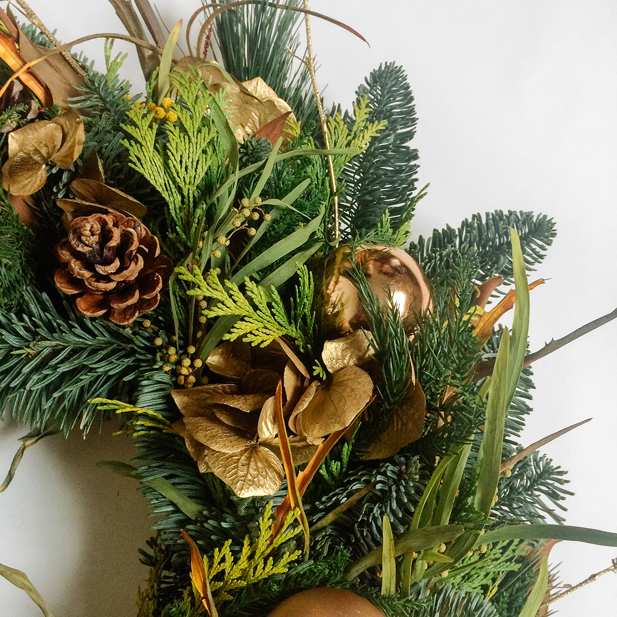 Christmas wreath gold original