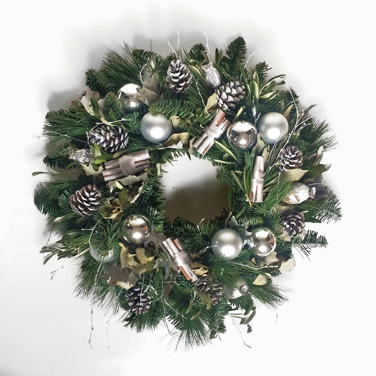 Xmas wreath silver original