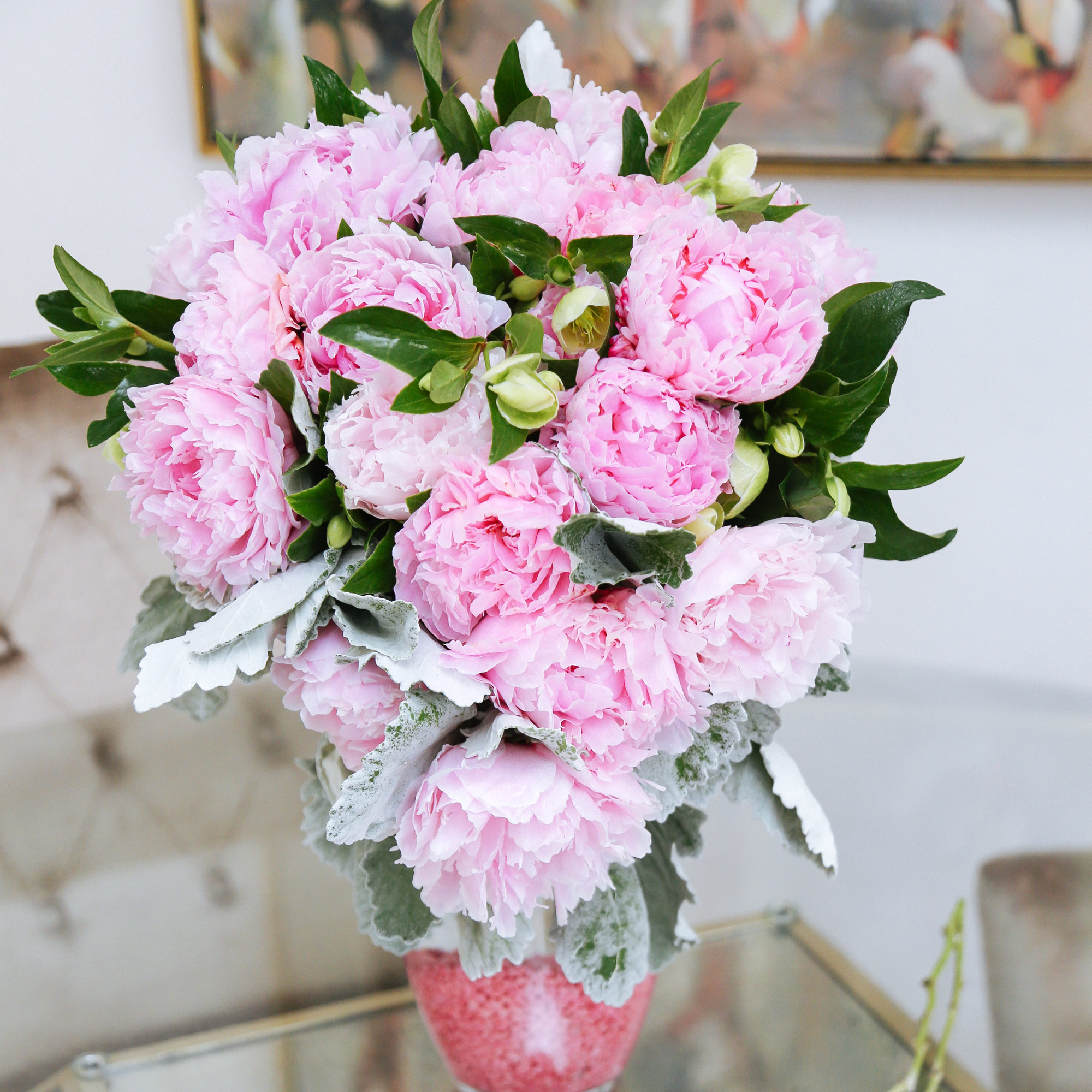 Pink Peony Clouds original