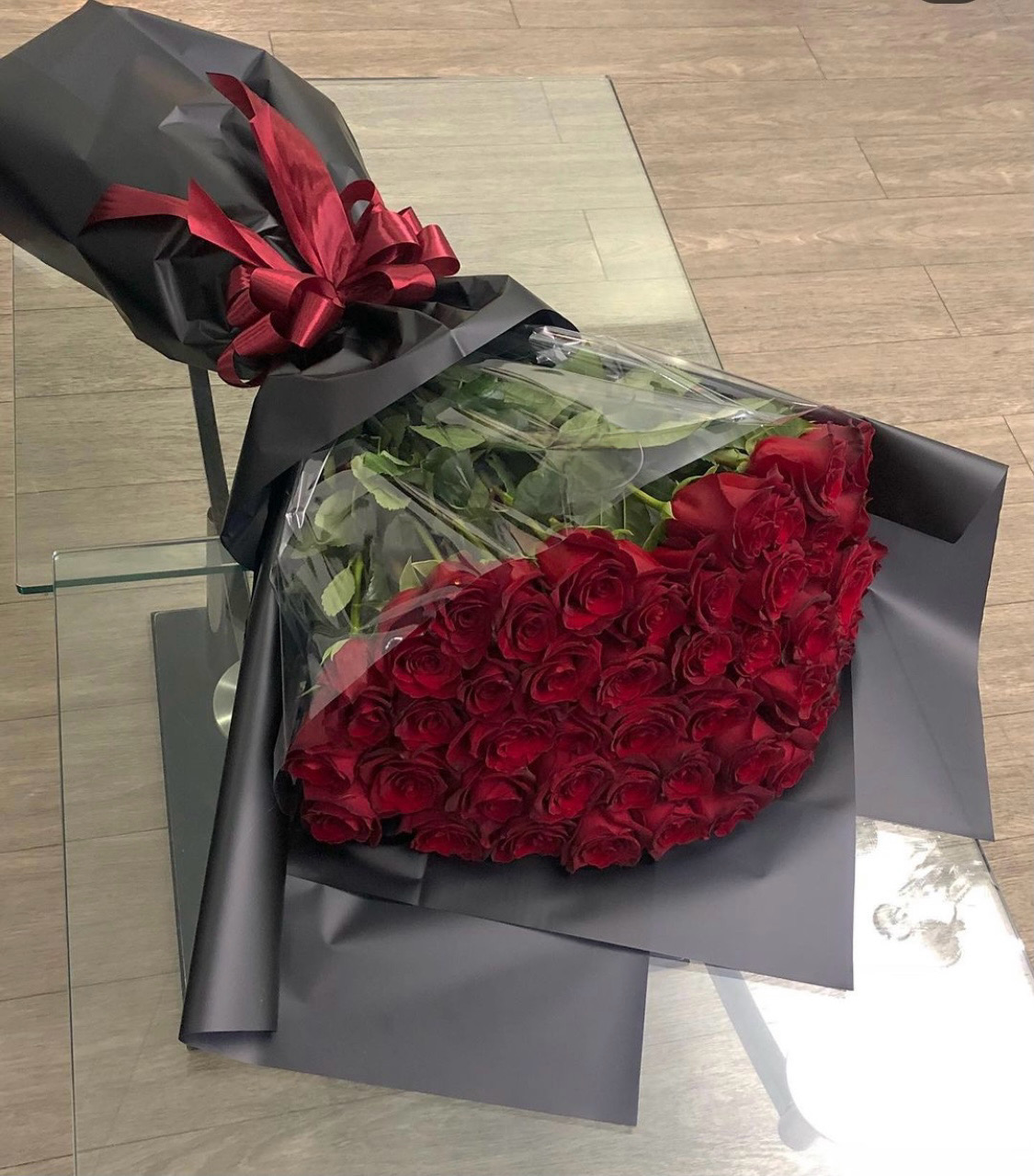 50 stems red rose