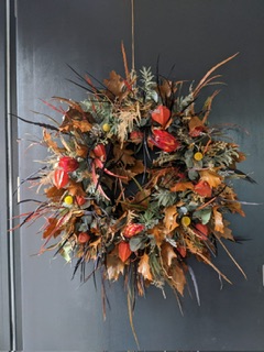 Autumnal door wreath