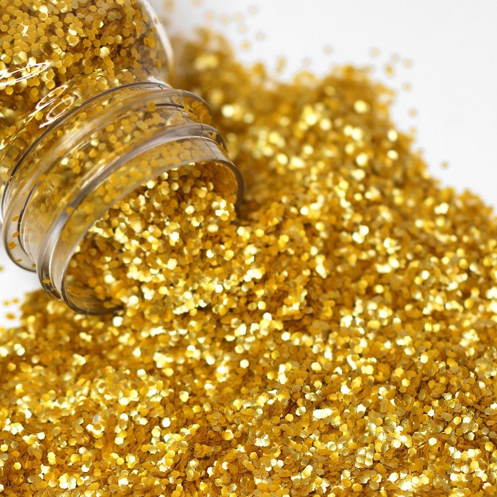 Add Gold Glitter 