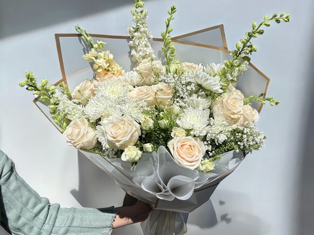 White rose bouquet