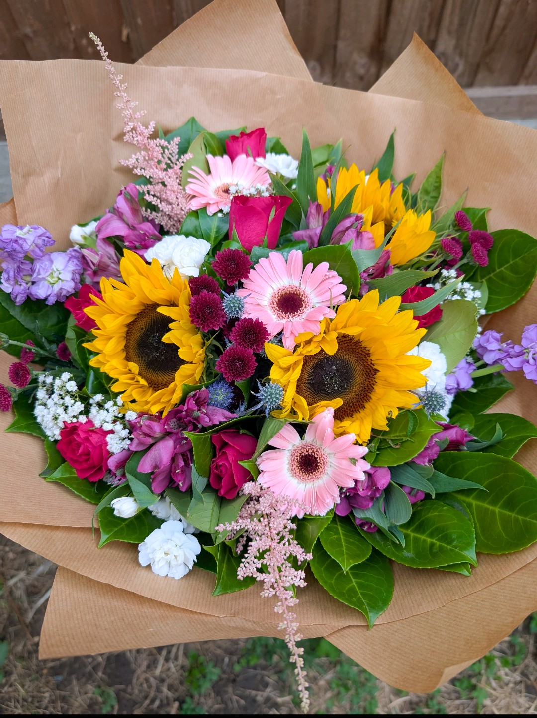 Sunflower mix bqt by Iridescent Florals — flowers available for delivery from Floom