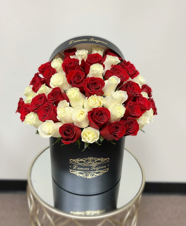 Red and White roses