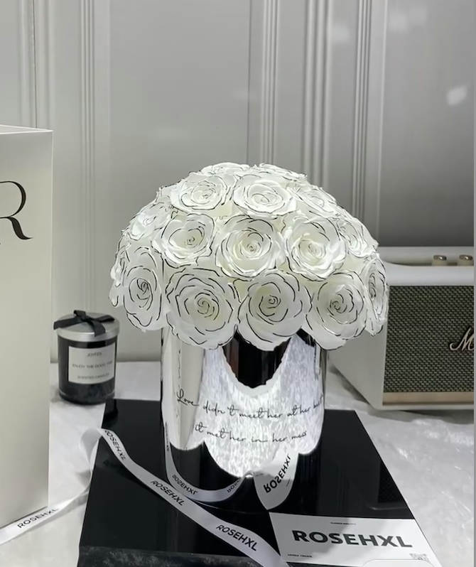 White Lollipop Roses