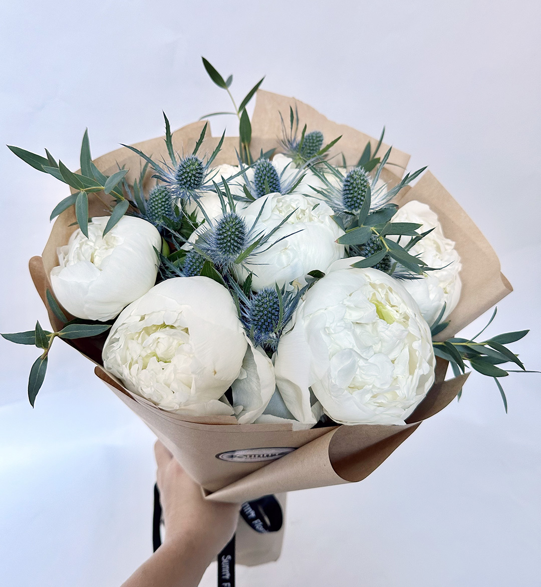 Half dozen peonies