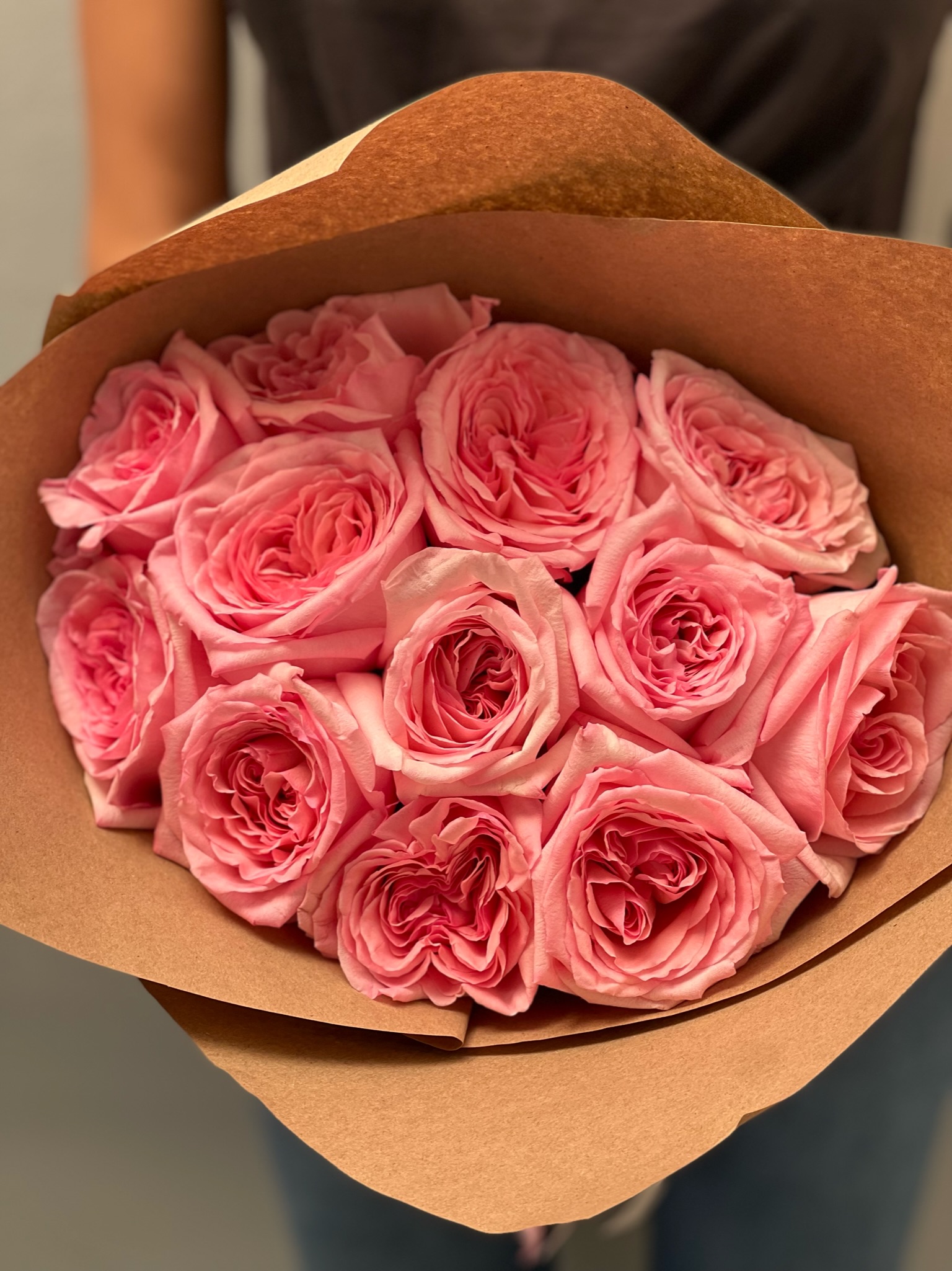 Dozen of garden roses