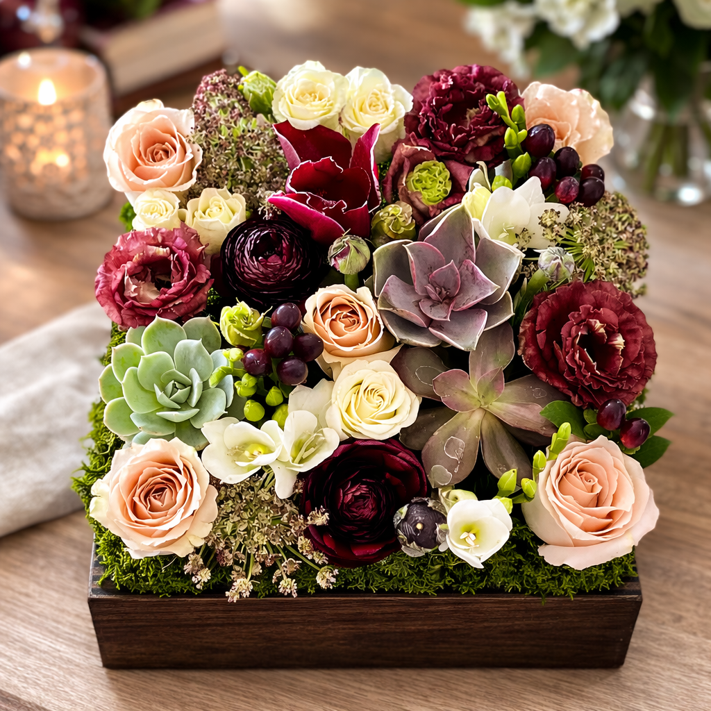 Crimson & Cream by My Blooming Business — flowers available for delivery from Floom