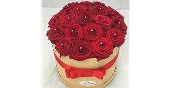 LUX RED ROSE HATBOX