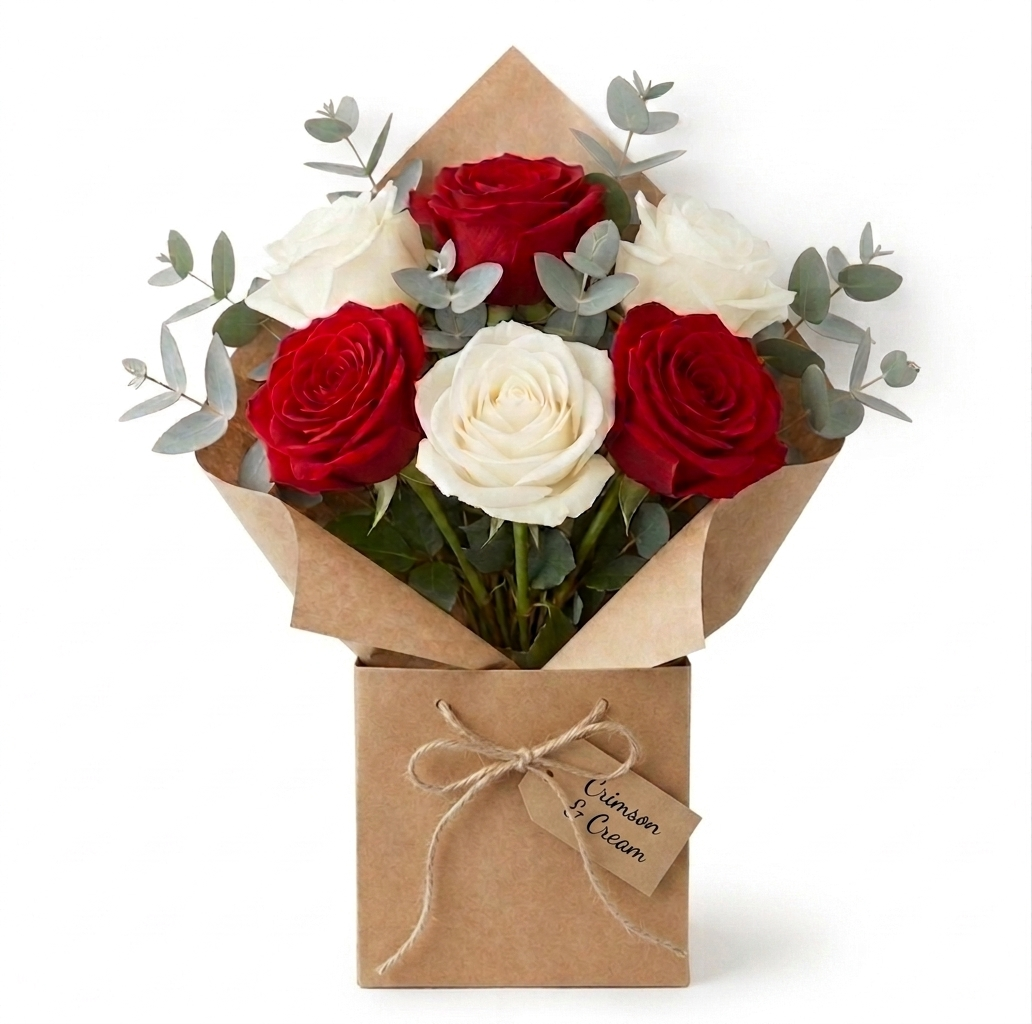 Crimson & Cream by Olympia Flowers — flowers available for delivery from Floom