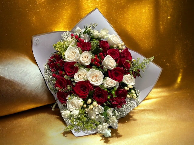 Red and White roses