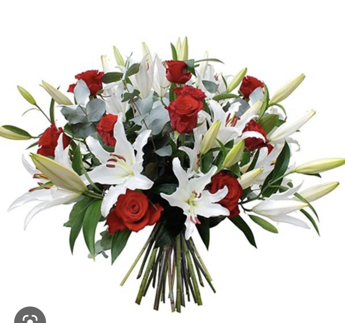 roses & white lilies