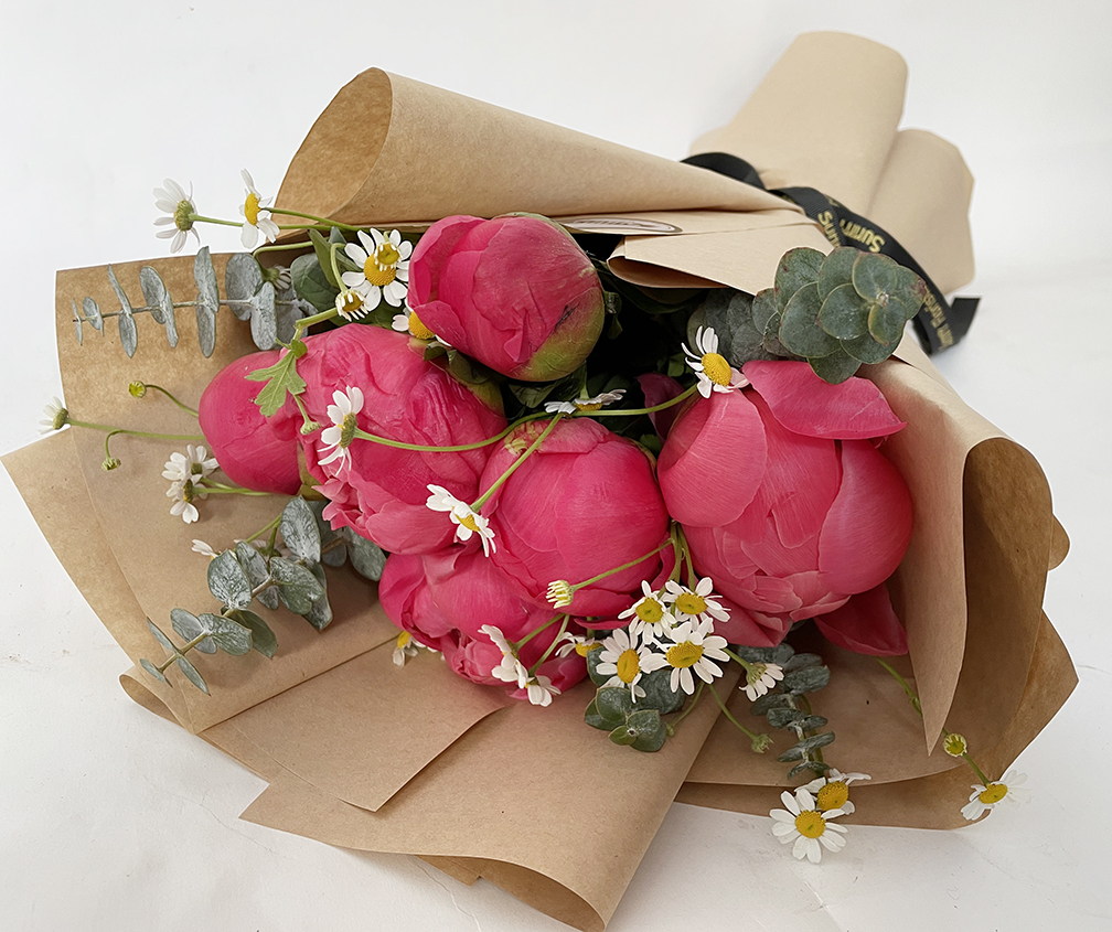 Half dozen peonies
