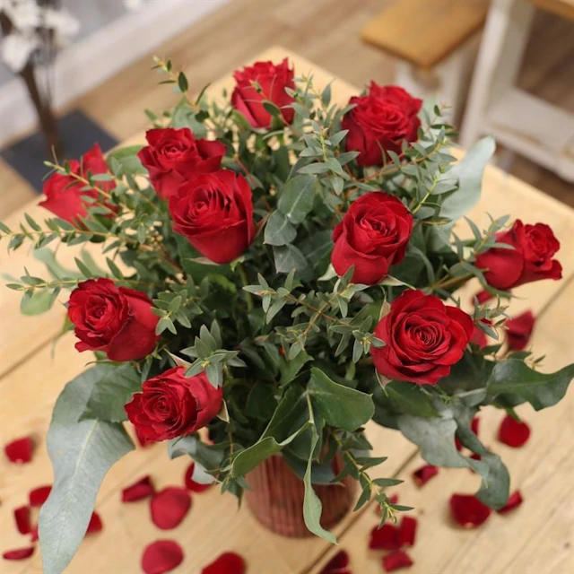 12 Red roses - Longacres Garden Centre | Flowers | Floom