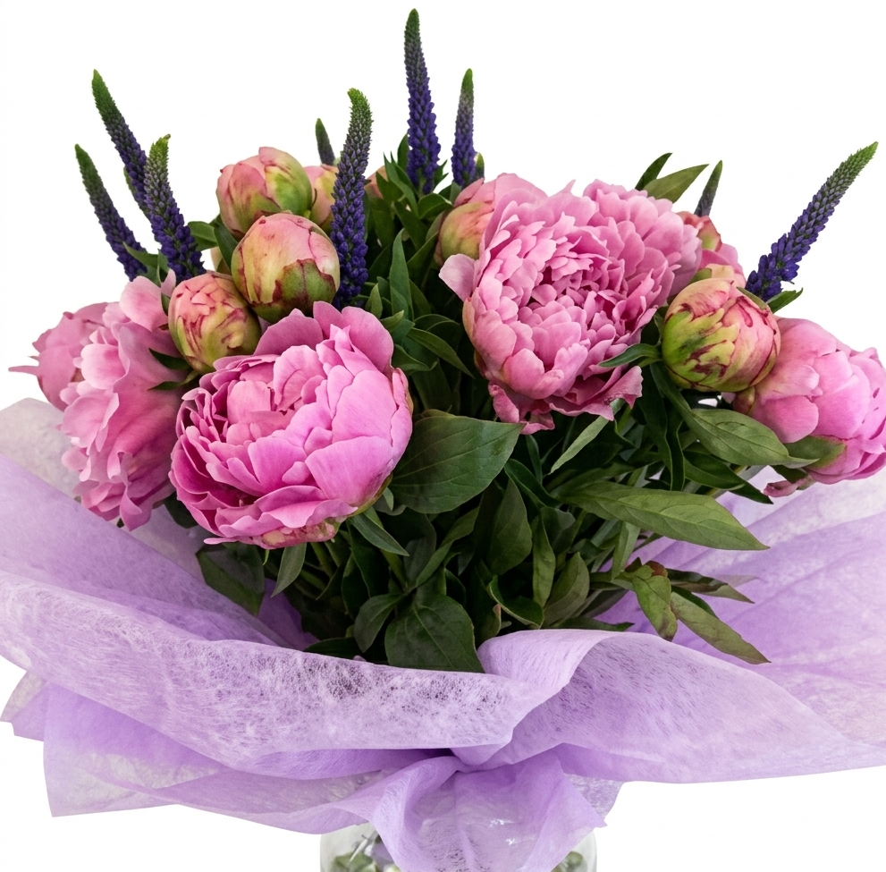 Peonies and Veronica