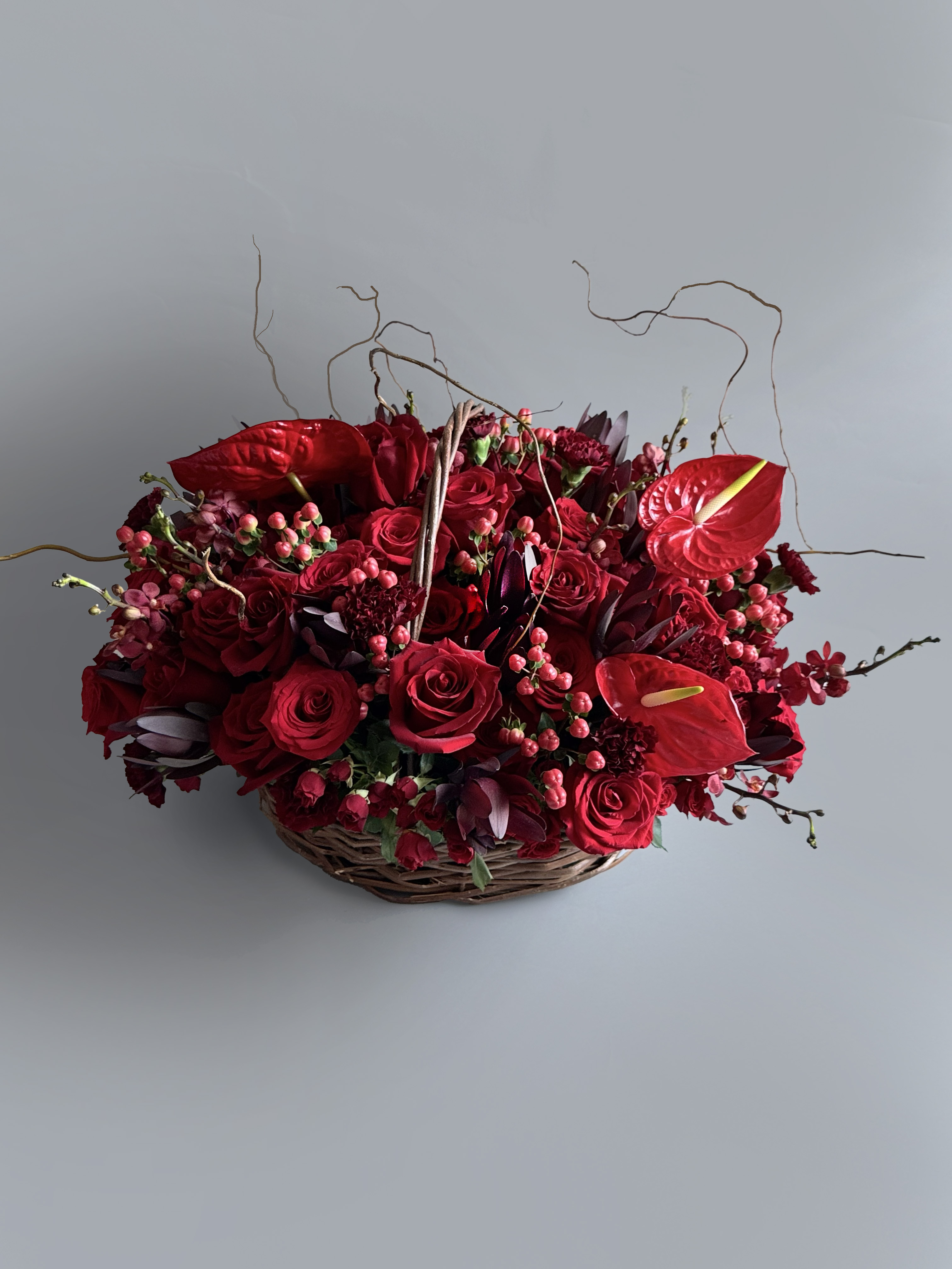 Red Flower Basket