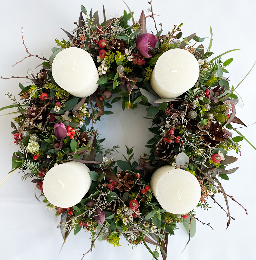 White Advent Wreath