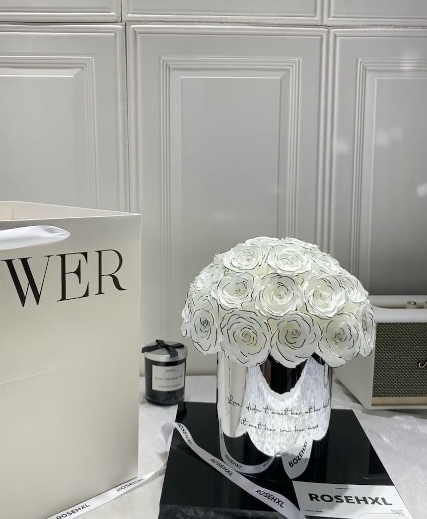 White Lollipop Roses