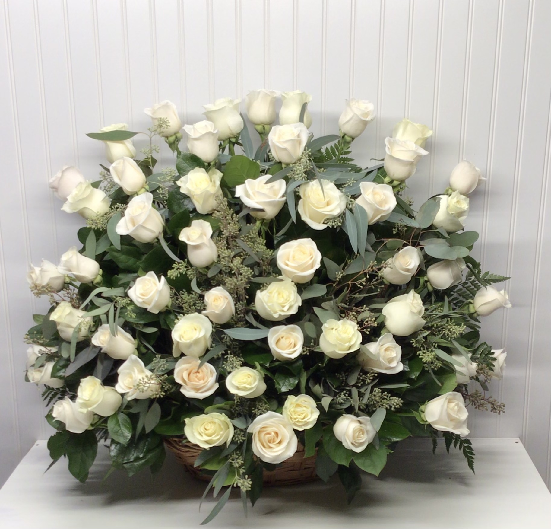 Beautiful rose basket