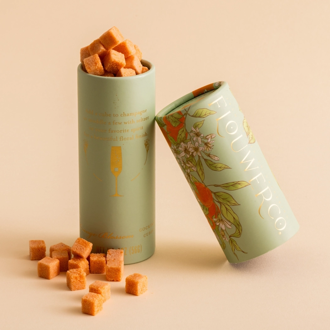 Orange cocktail cubes