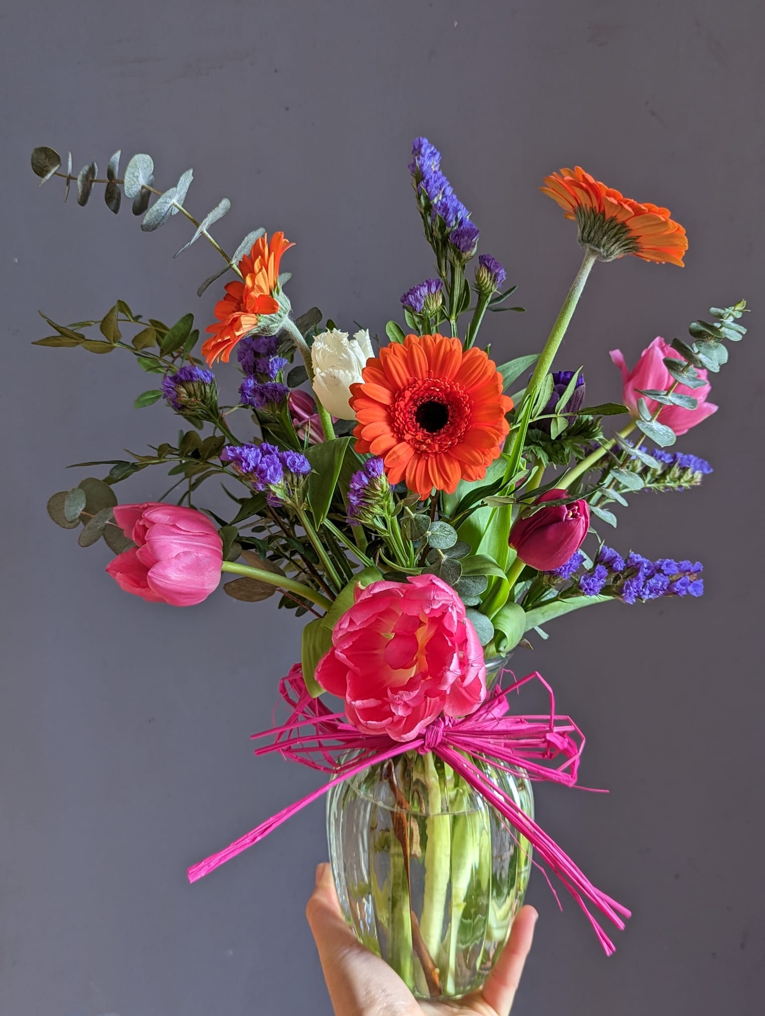 Bright flower vase