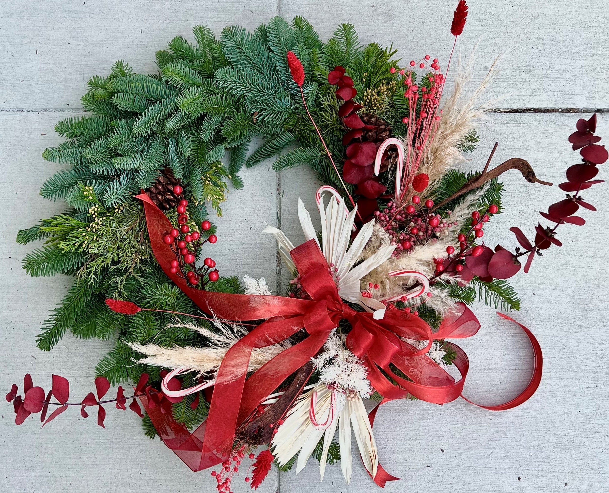 Candy Cane Wreath