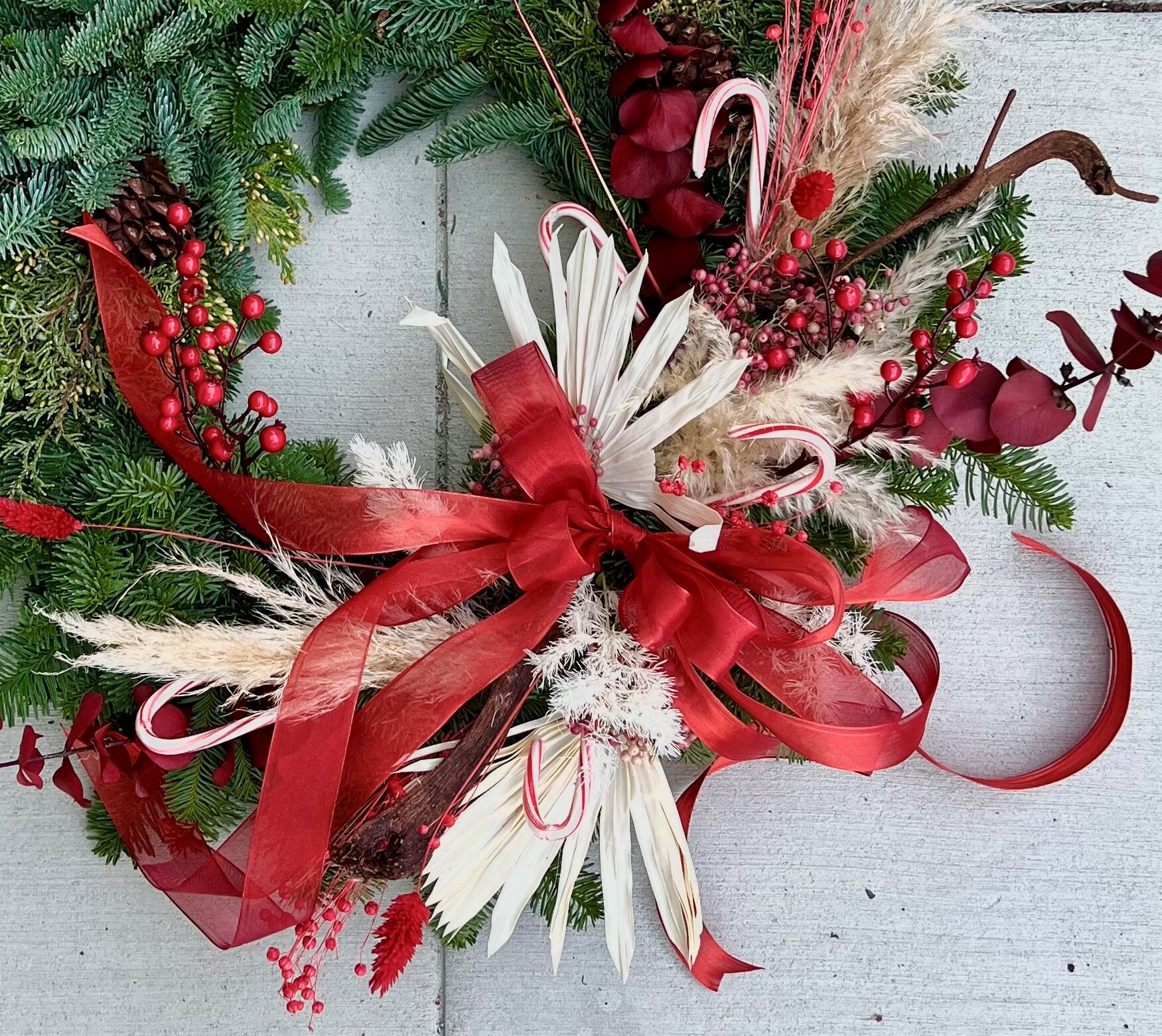 Candy Cane Wreath