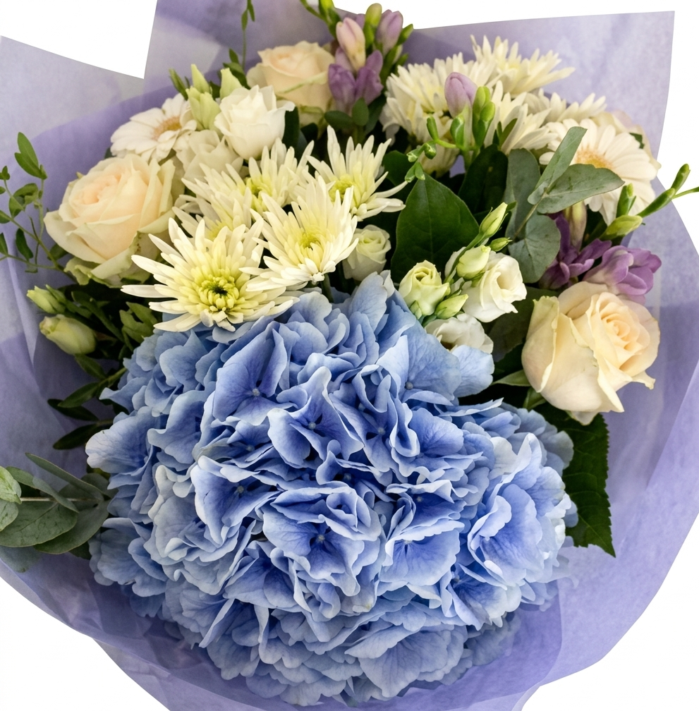 Hydrangea and roses
