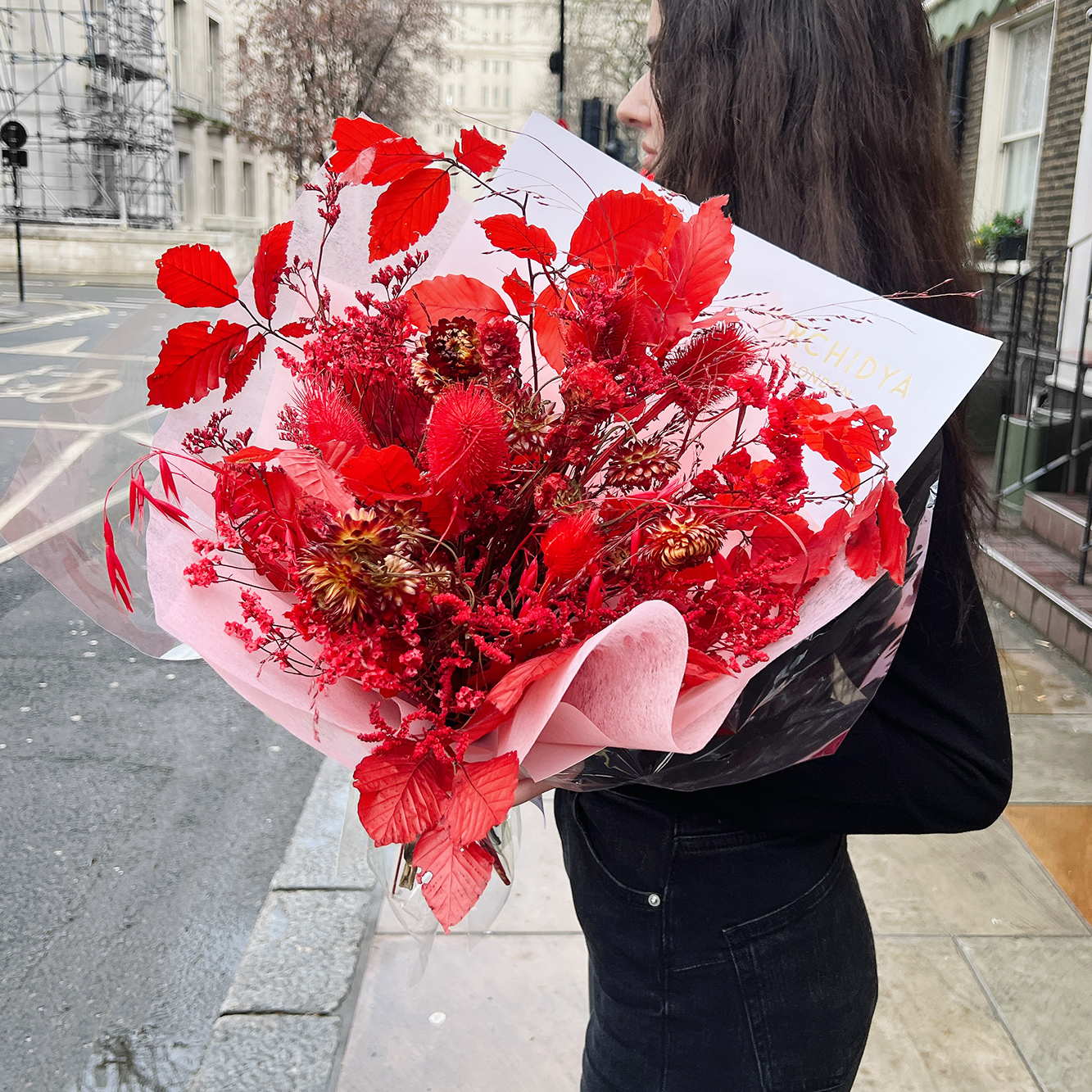Big Red Dried Bouquet