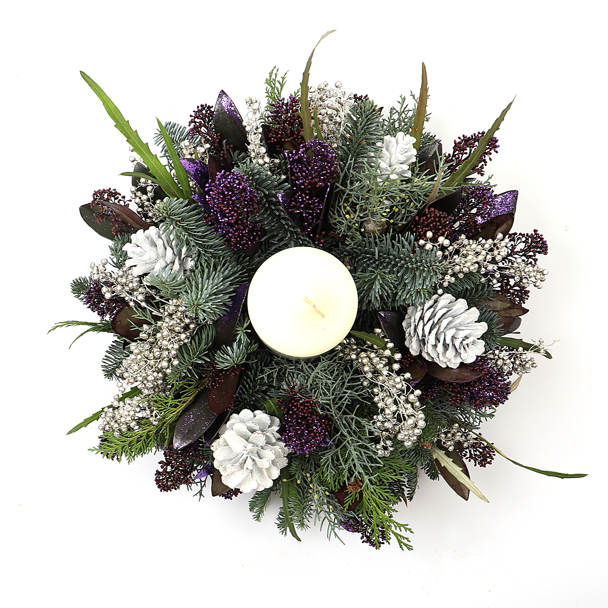 PURPLE CANDLE ARRANGE