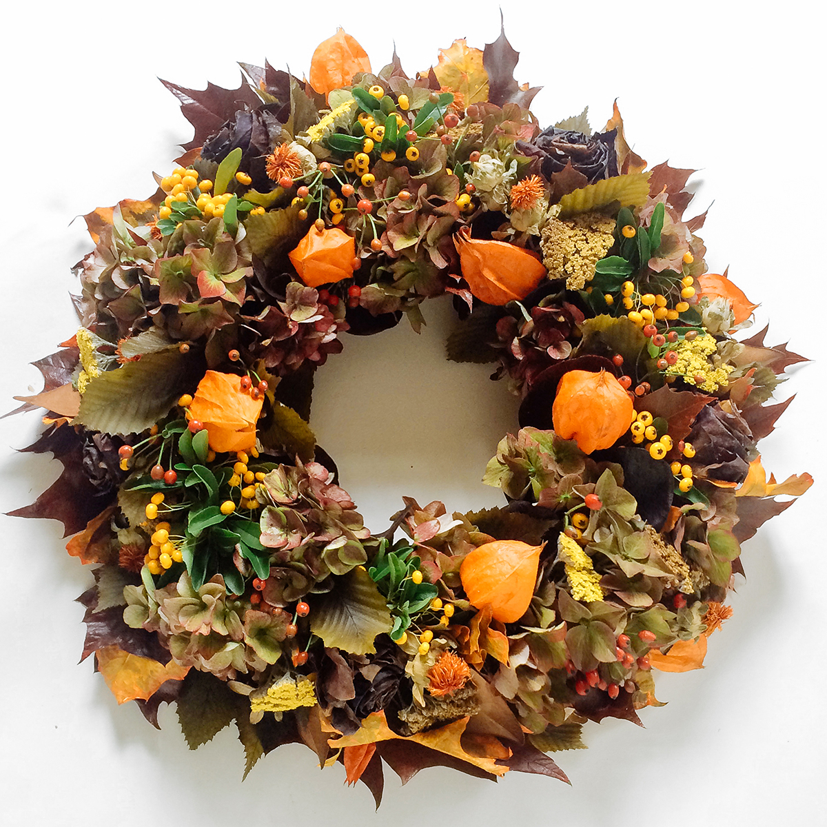 Autumn Wreath Bright original by Rose & Mary — flowers available for delivery from Floom