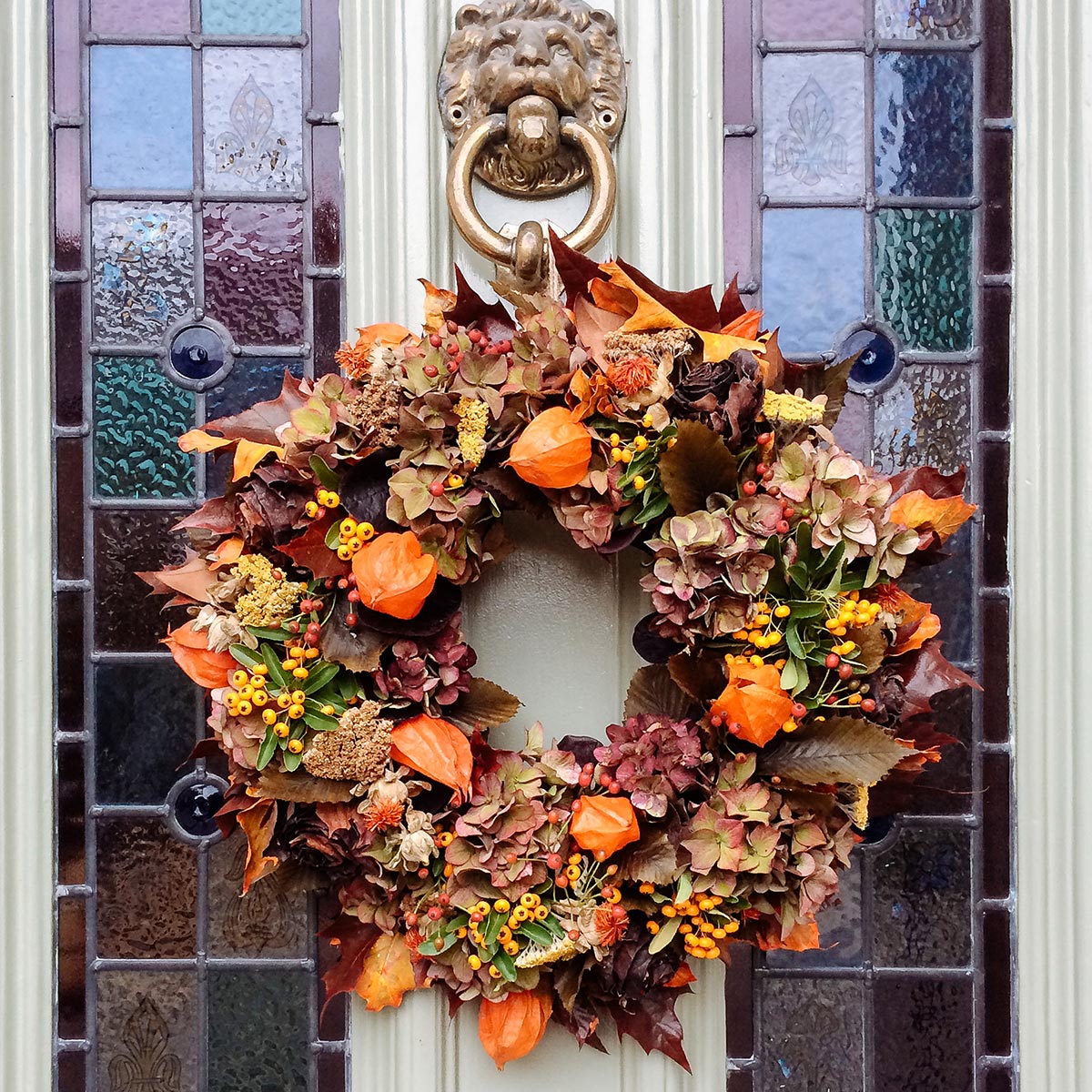 Autumn Wreath Bright original by Rose & Mary — flowers available for delivery from Floom