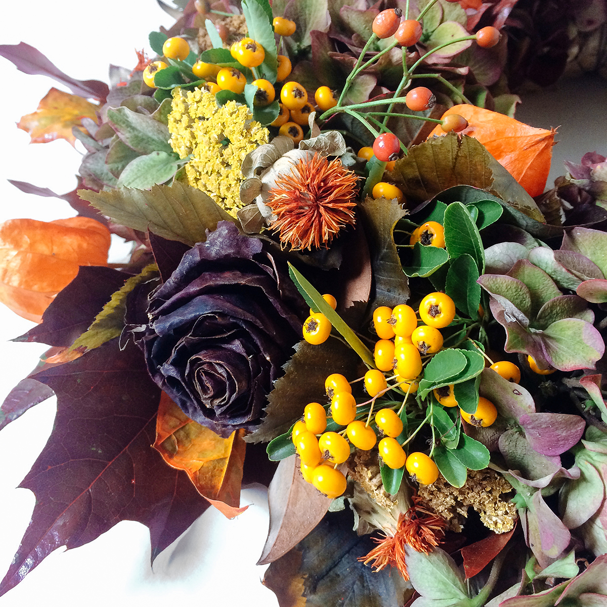 Autumn Wreath Bright original by Rose & Mary — flowers available for delivery from Floom