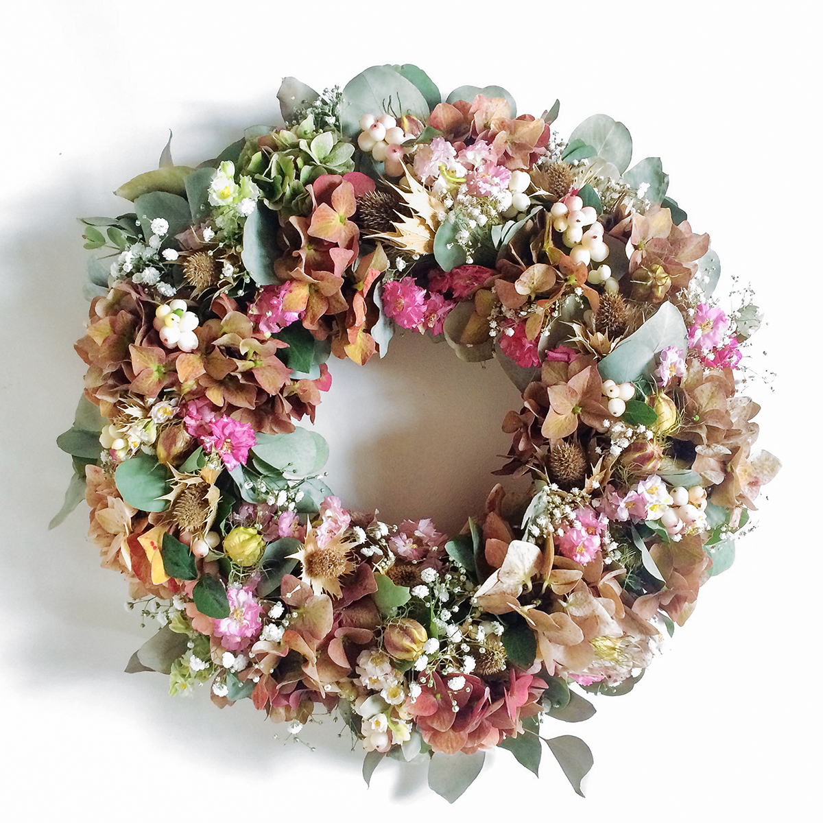 Autumn Wreath Pastel original by Rose & Mary — flowers available for delivery from Floom