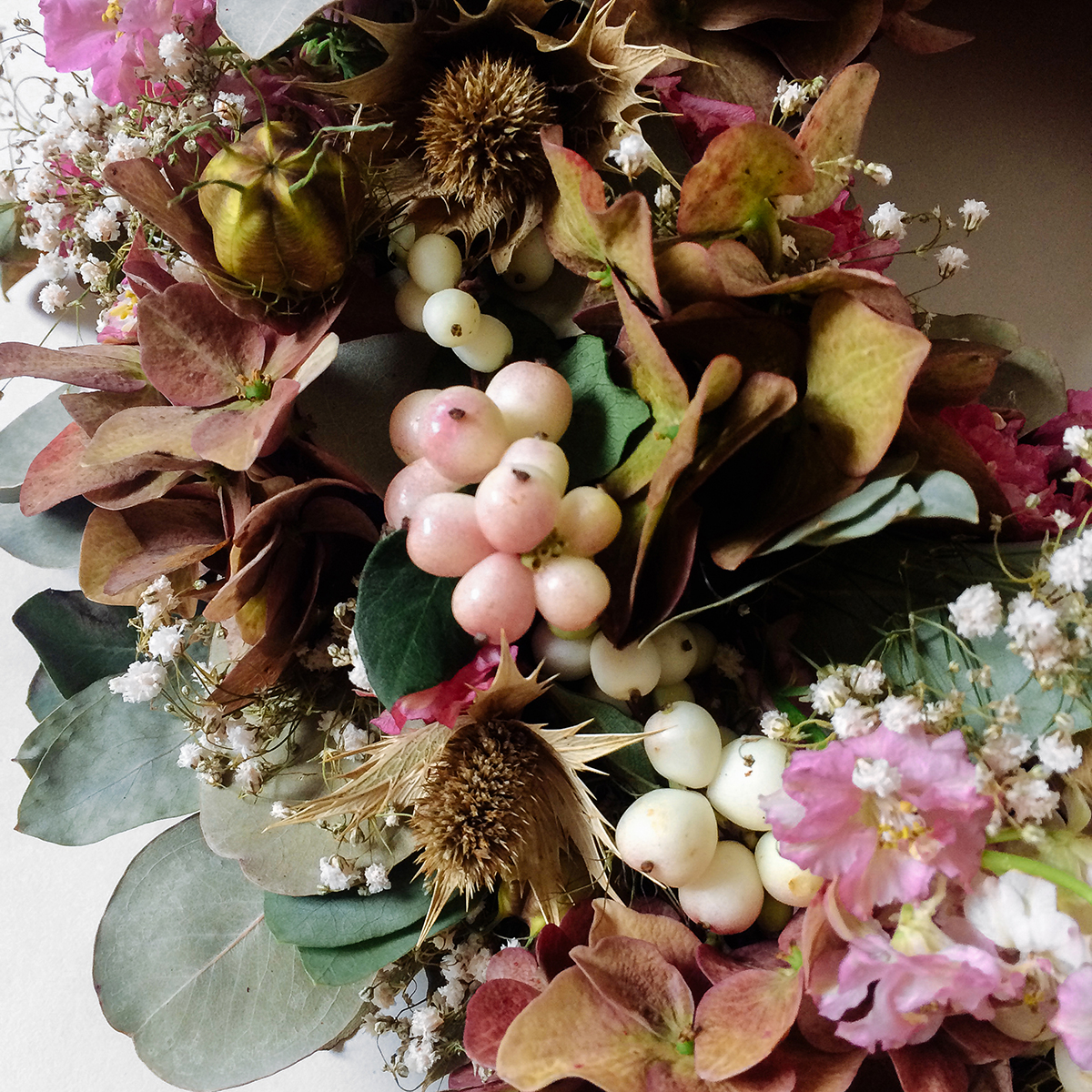 Autumn Wreath Pastel original by Rose & Mary — flowers available for delivery from Floom
