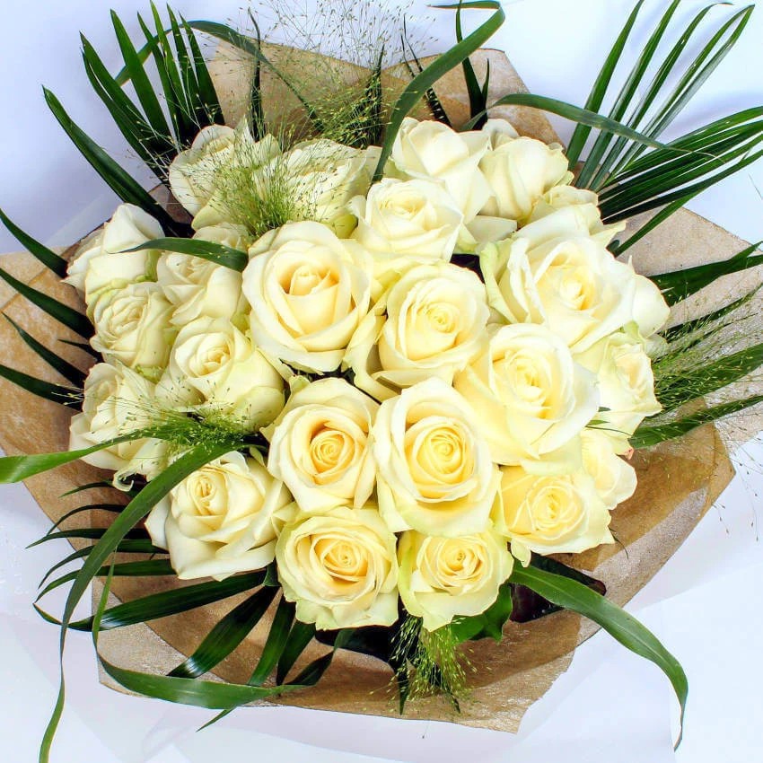 Luxury White Roses by Marys Florist — flowers available for delivery from Floom
