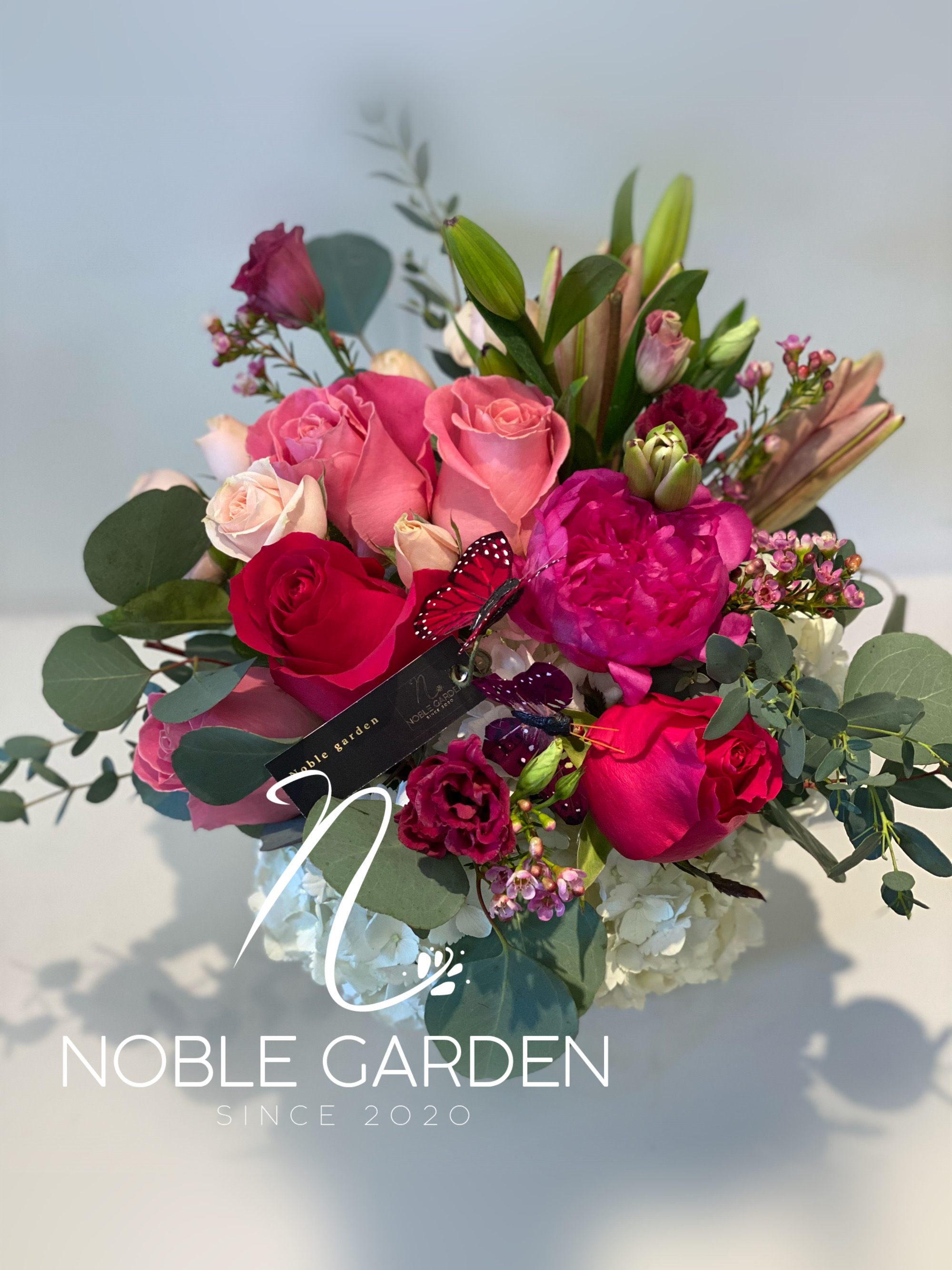 Peonies roses lilies