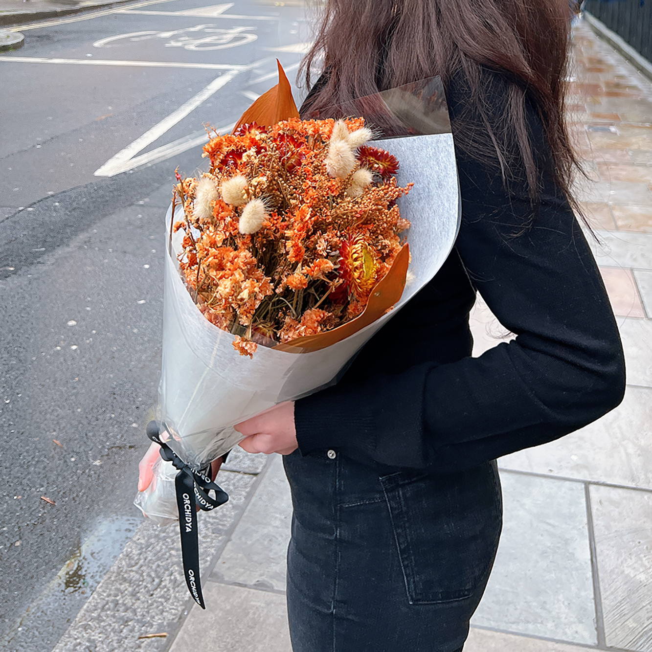 Orange Dried Bouquet