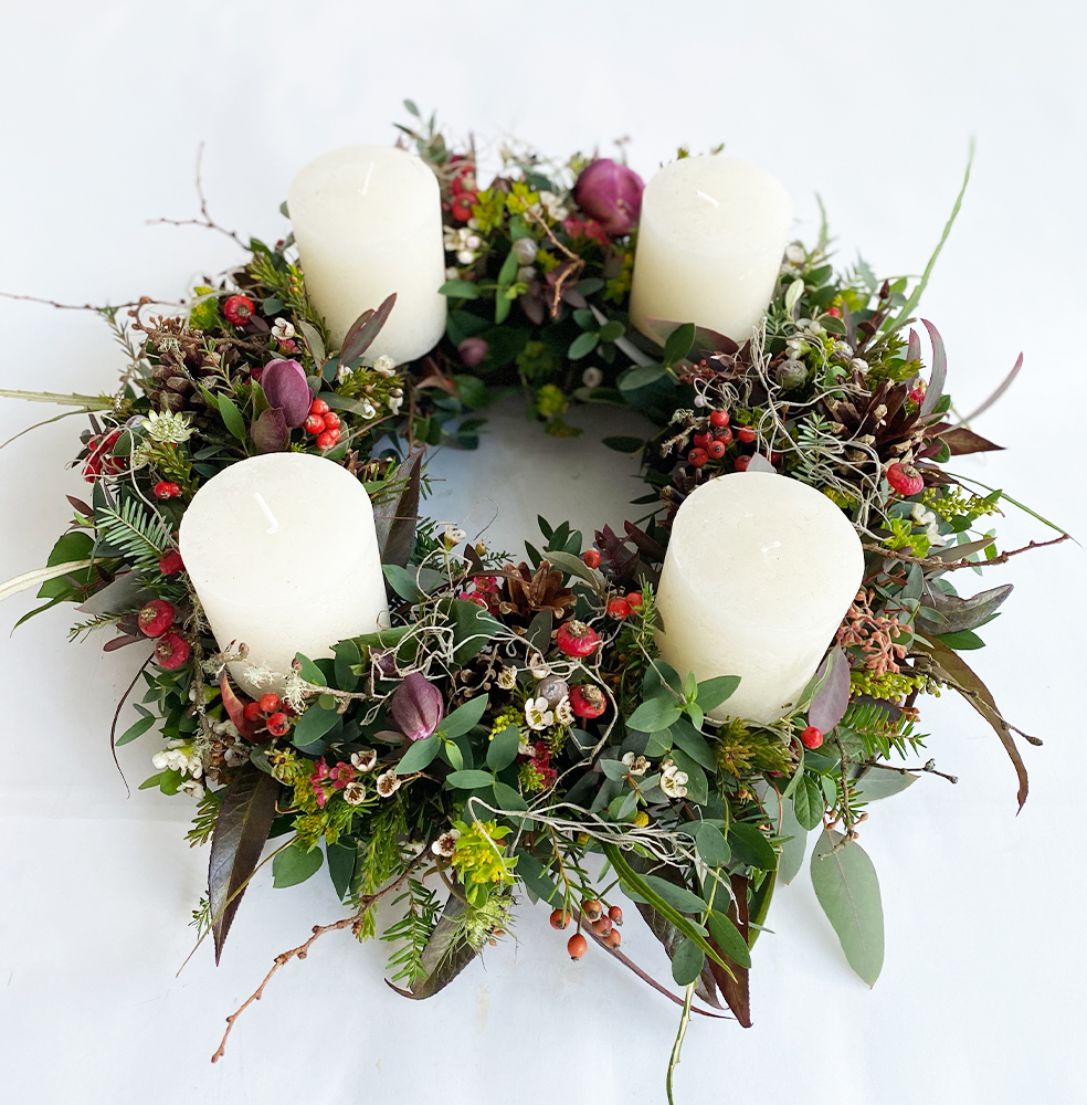 White Advent Wreath