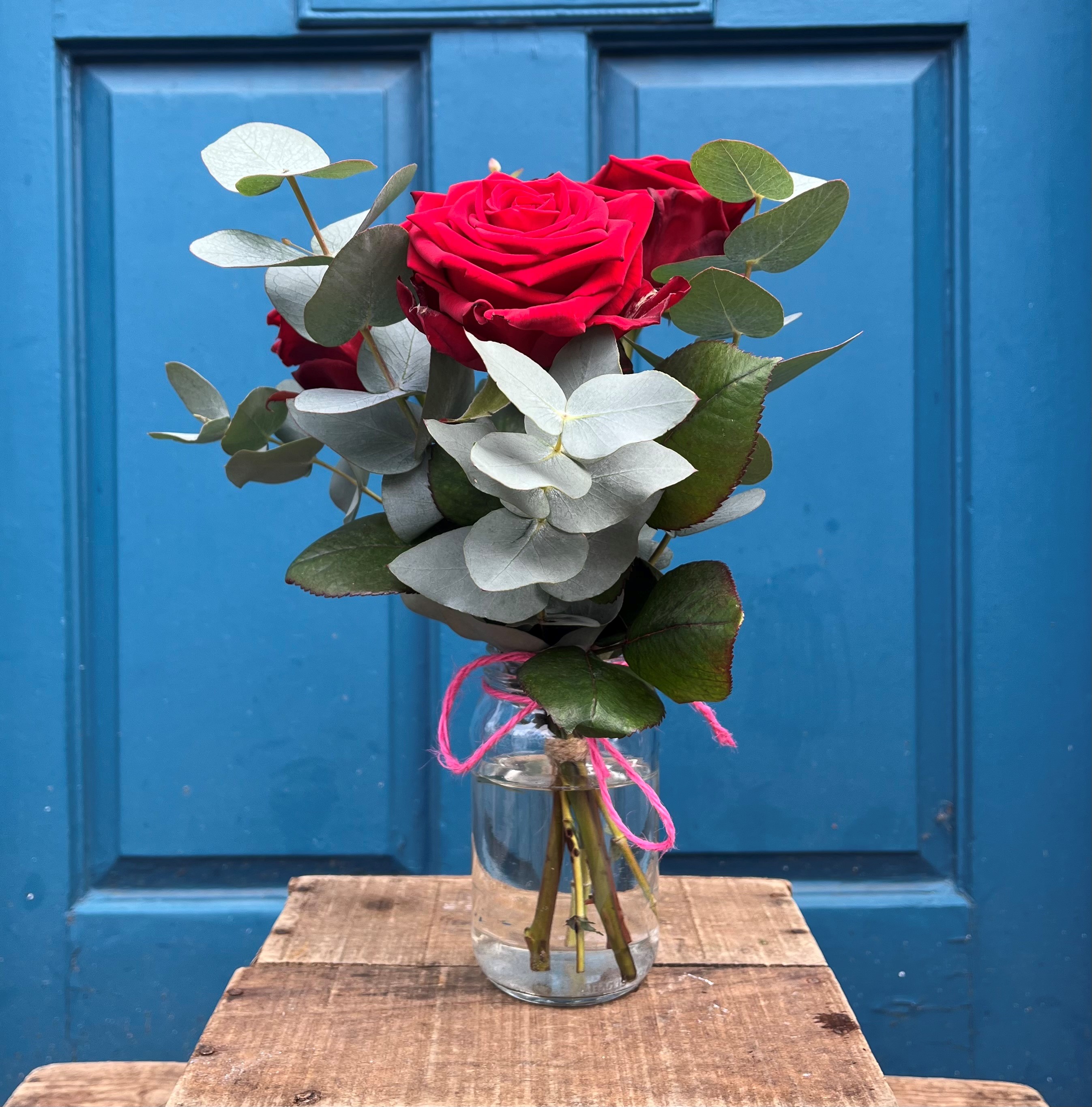 Romantic Red Rose Jar