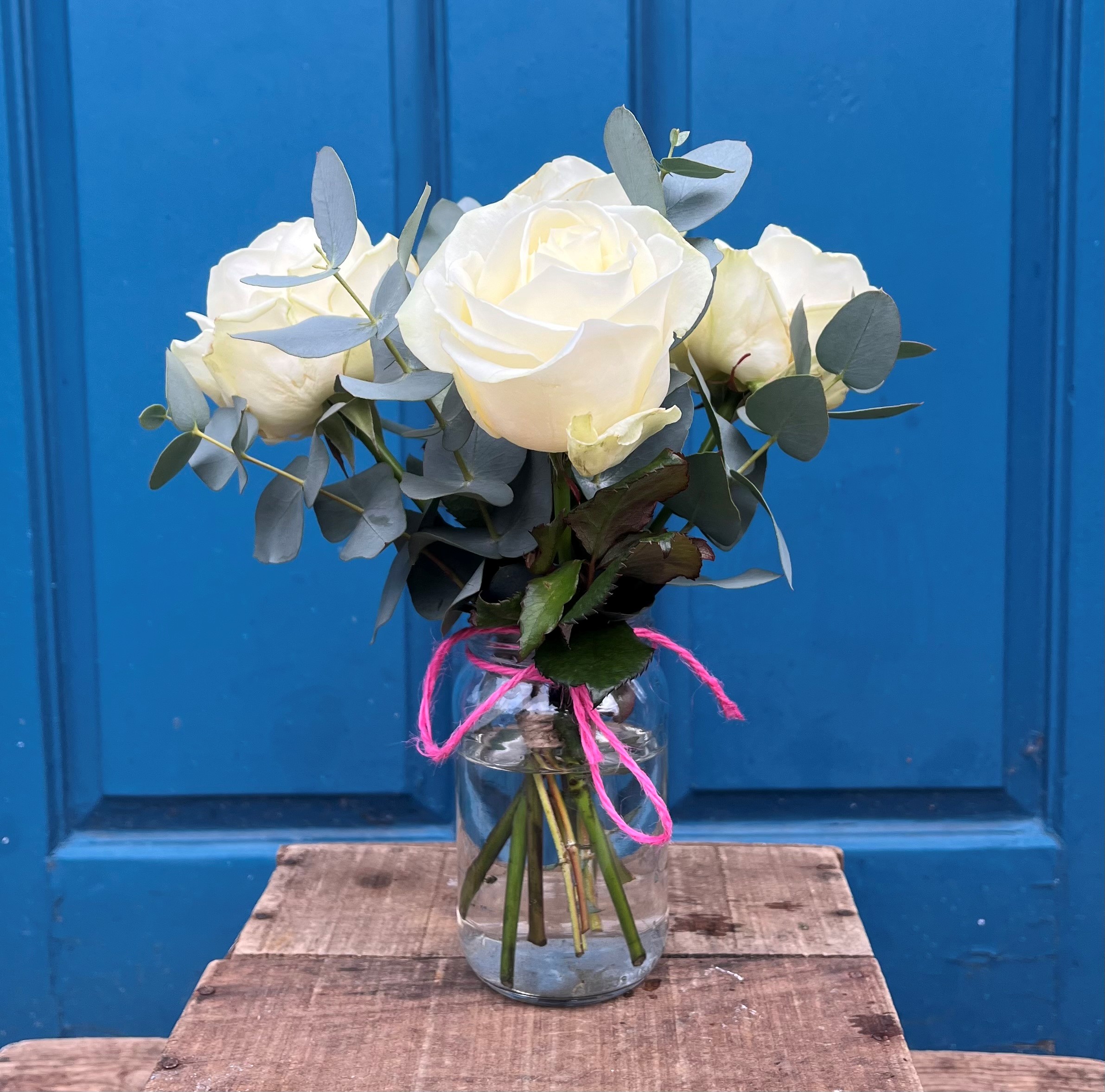 Fresh White Rose Jar