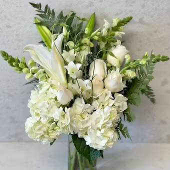 White Flowers in Vase