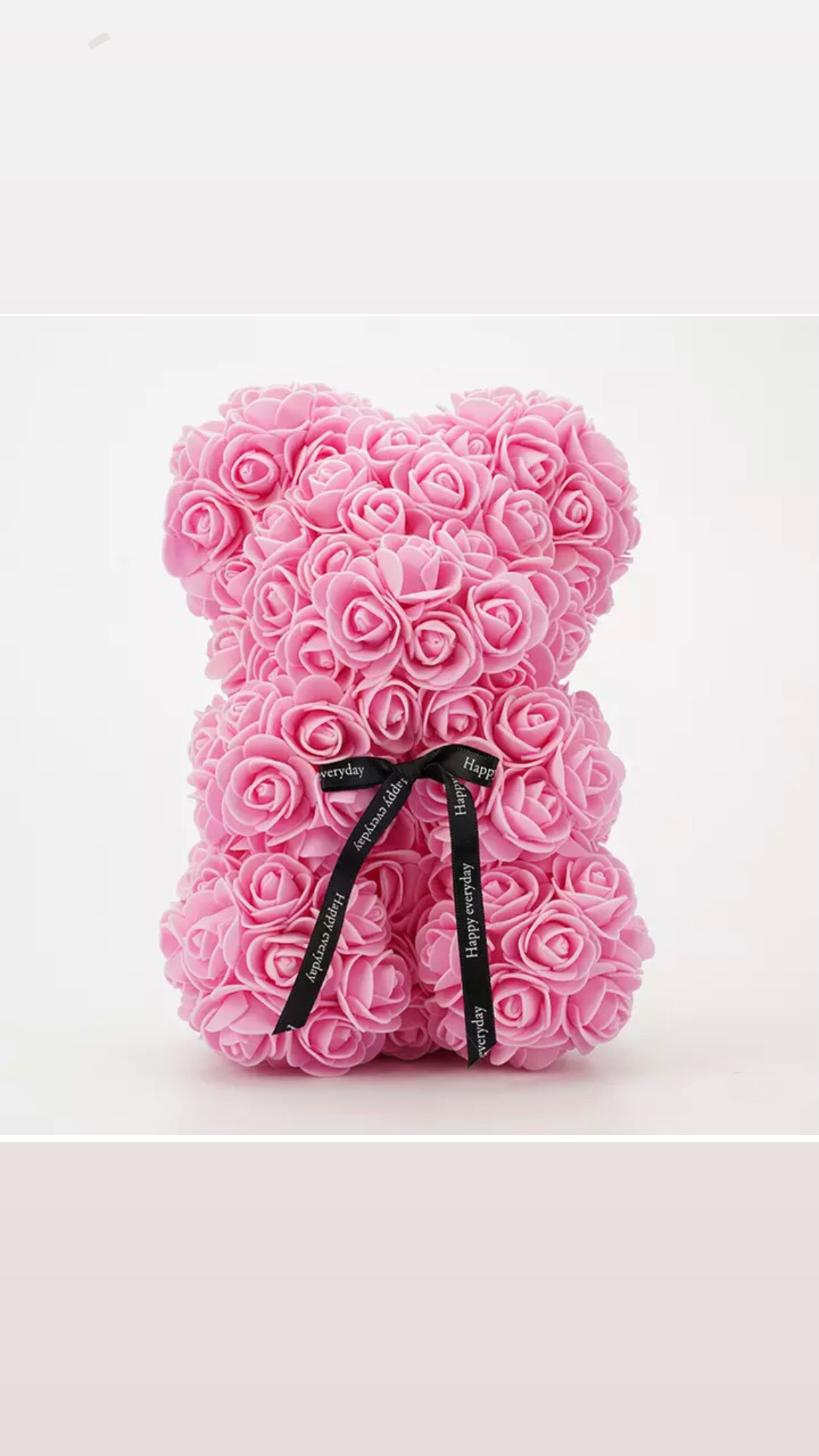 Pink Rose Teddy Bear