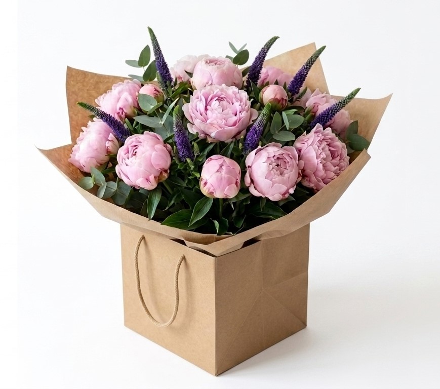 Peonies and Veronica by Olympia Flowers — flowers available for delivery from Floom