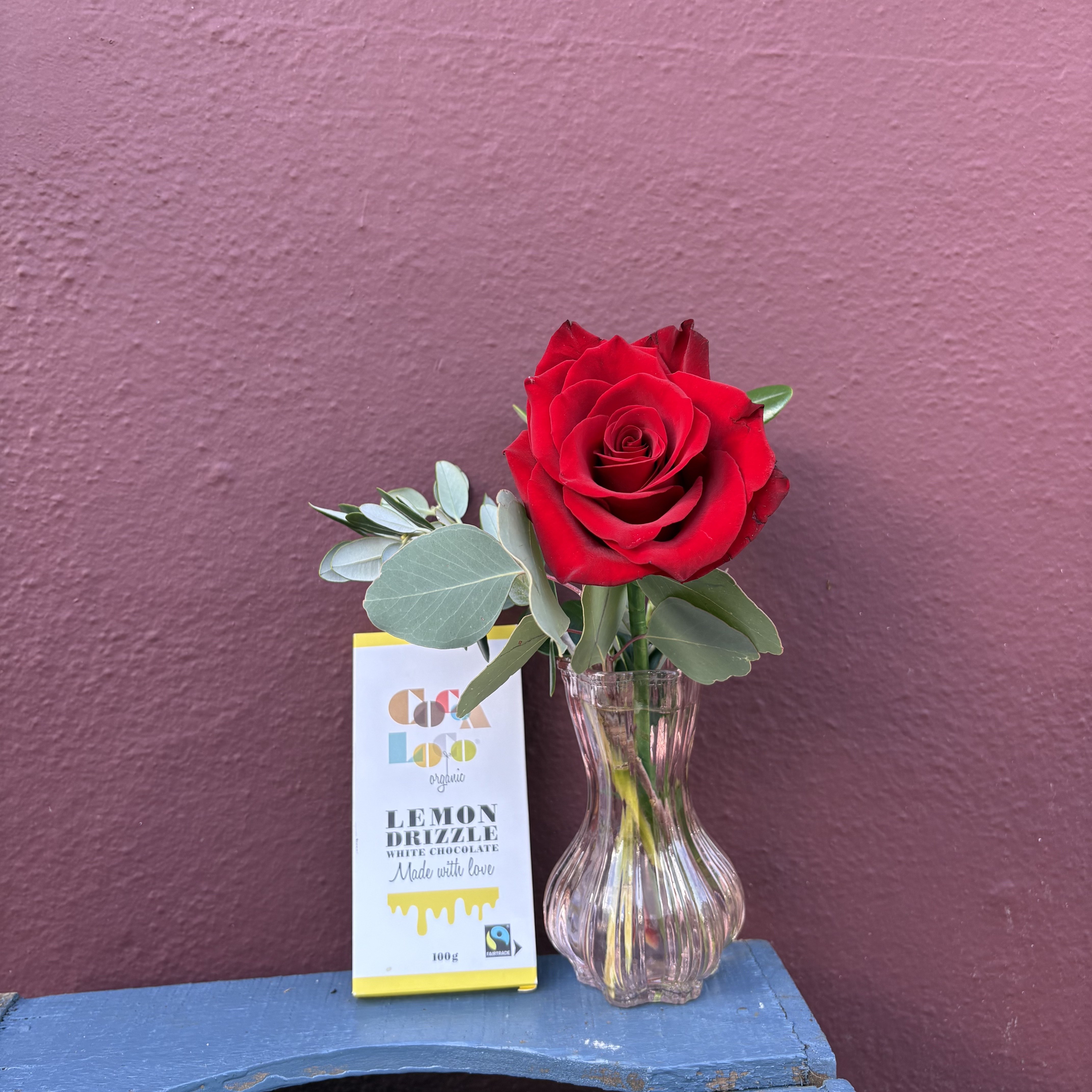 Single Rose with Choc
