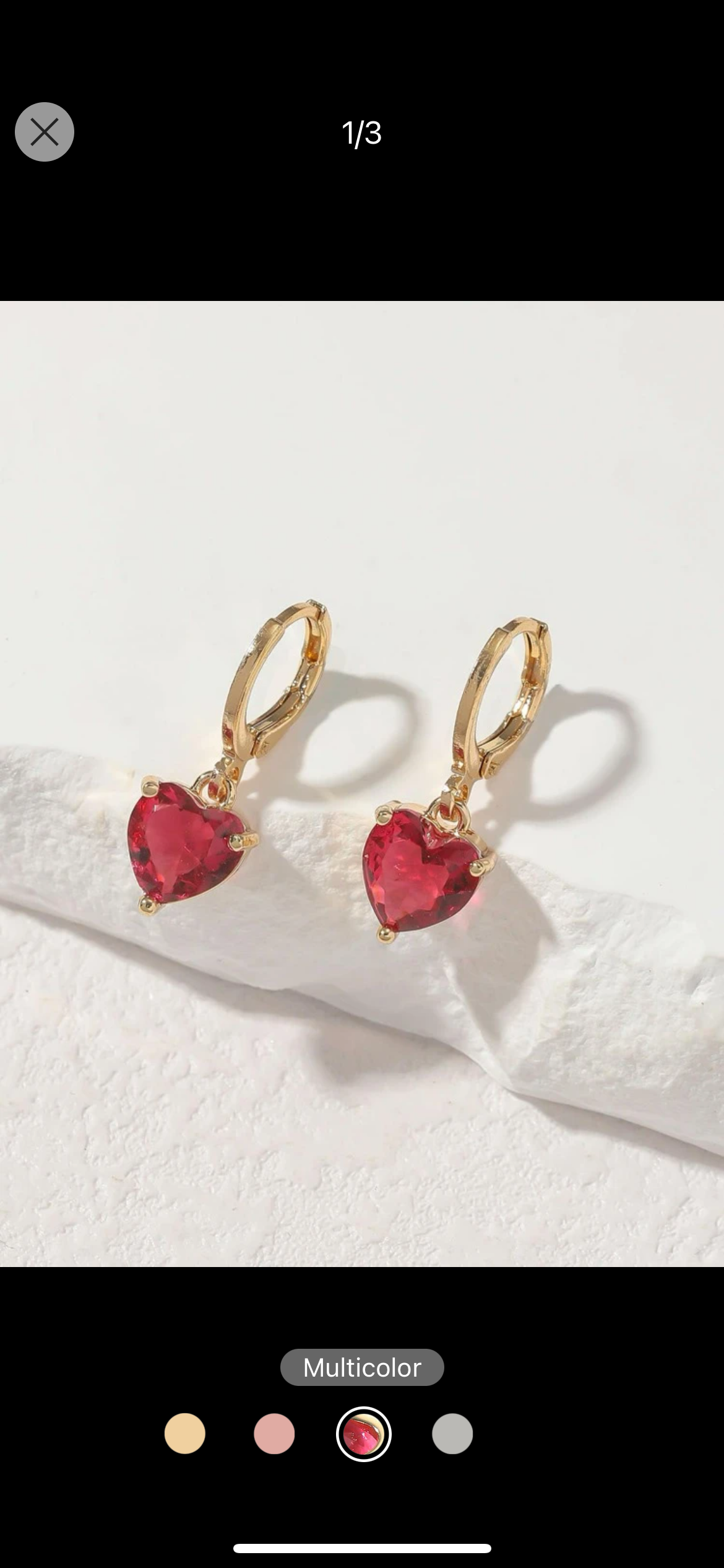 Hanging hearts earrings