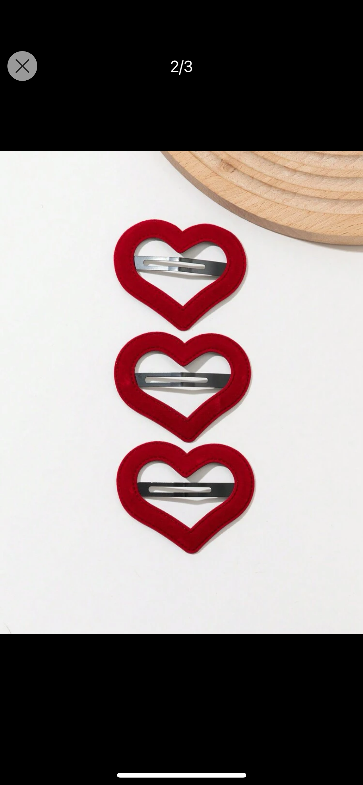 Heart shape hair clips 