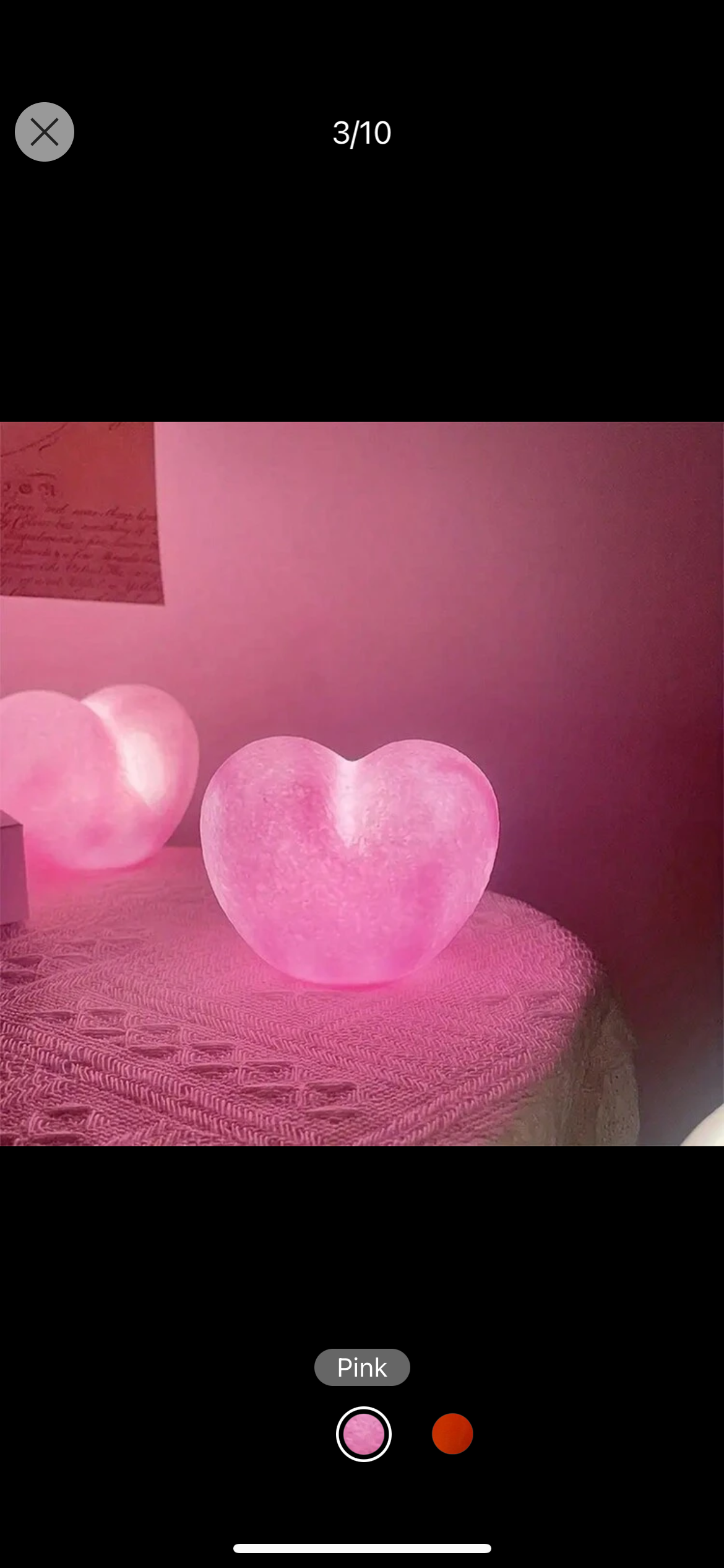 Pink heart light 